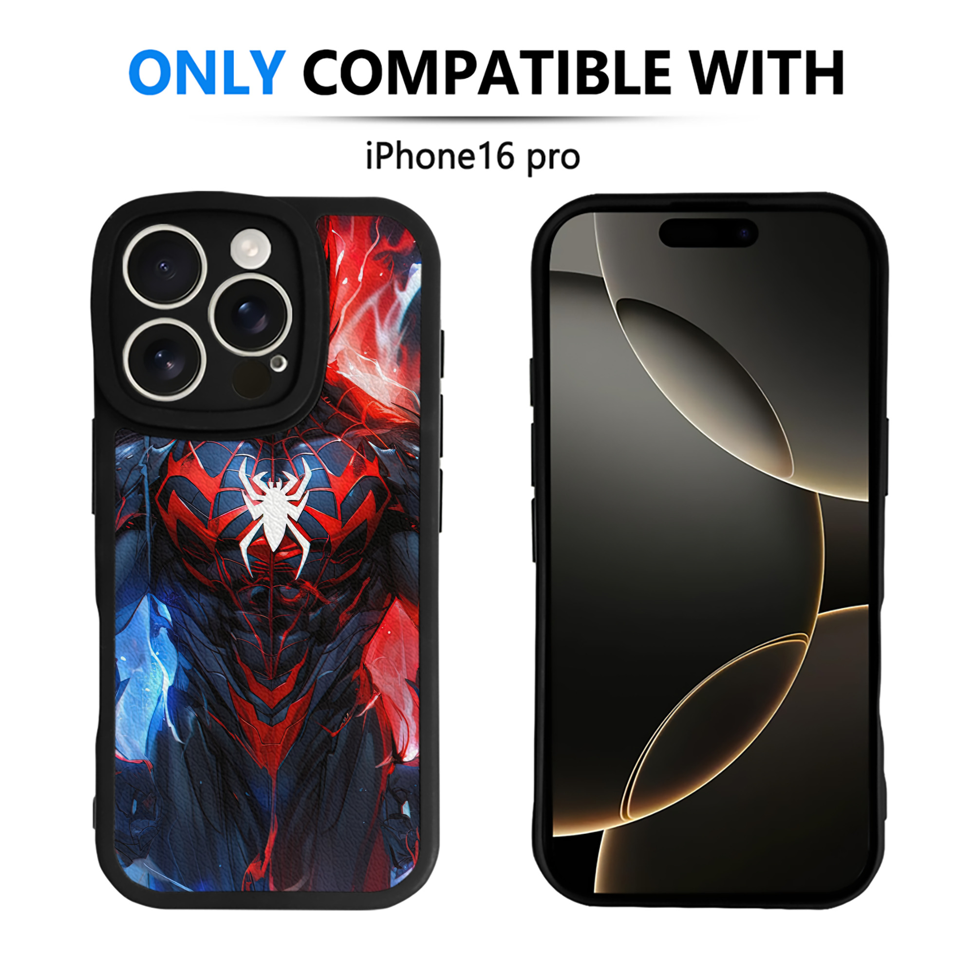 Spider Man スパイダーマン 【iPhone 16シリーズ対応】シリコンスマホケース（レザー調） 材質：シリコン